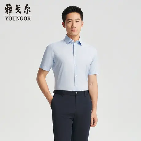 【商场同款】雅戈尔男士短袖衬衫春夏新款官方商务休闲短袖衬衫男图片