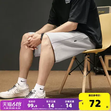 唐狮2025夏季新款男士休闲短裤抽绳五分裤宽松学生运动直筒裤子潮商品大图