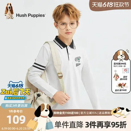暇步士童装男童长袖Polo衫中大童休闲学院风T恤春秋新款儿童上衣图片