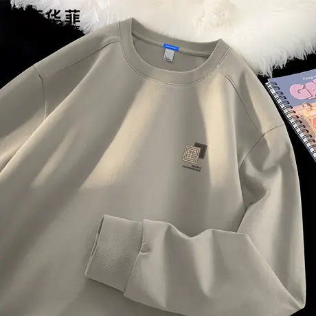 马克华菲重磅长袖t恤男士秋季2025新款ins风潮牌打底衫学生上衣X商品大图