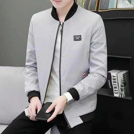 外套2023秋冬季加绒加厚休闲百搭潮流宽松男士夹克春秋装棒球衣服商品大图