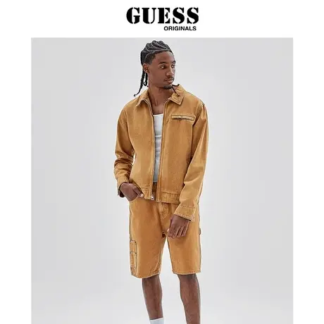 GUESS Originals 男士工装风休闲直筒牛仔短裤-M3YG40D4SB0商品大图