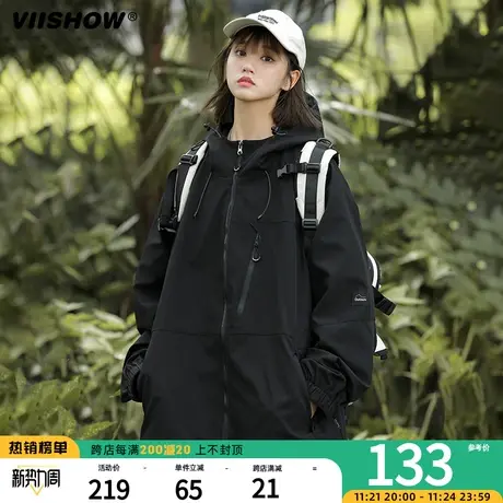 VIISHOW机能冲锋夹克春秋美式季三防宽松潮牌工装运动夹克外套男商品大图