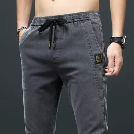 夏季薄款男款春秋款宽松紧腰工装休闲裤子男士2023新款男装夏装商品大图
