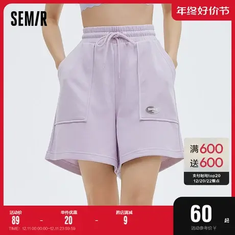 森马家居裤女士夏季宽松日常休闲针织裤子时尚运动短裤睡裤图片