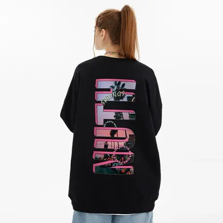 Nuthink国潮潮流字母无帽卫衣男潮牌ins宽松大码冬季情侣装上衣潮商品大图