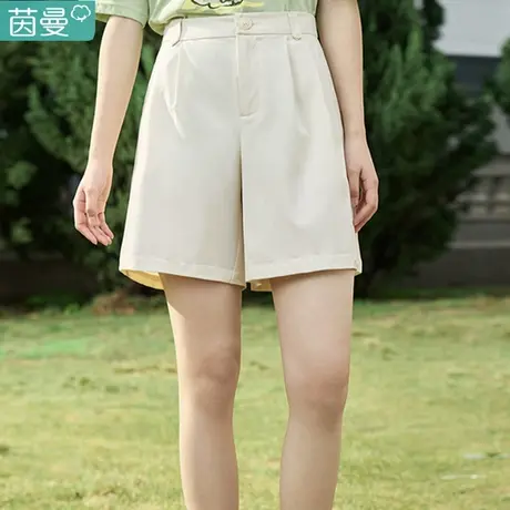 茵曼官方旗舰店裙裤短裤女2024新款夏款外穿冰丝阔腿裤女裤夏季图片