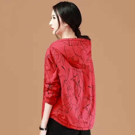 韩潮袭人冬季外套女2023新款棉衣女韩版宽松印花连帽短款棉服加厚商品大图