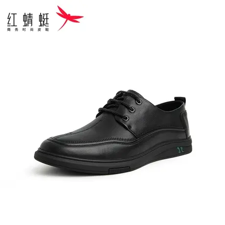 红蜻蜓英伦风小皮鞋男鞋2024年新款真皮商务软底鞋秋季低帮皮鞋子商品大图