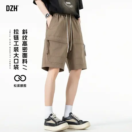 男士卡其色日系短裤男夏季外穿工装五分裤休闲裤子半截裤2025新款商品大图