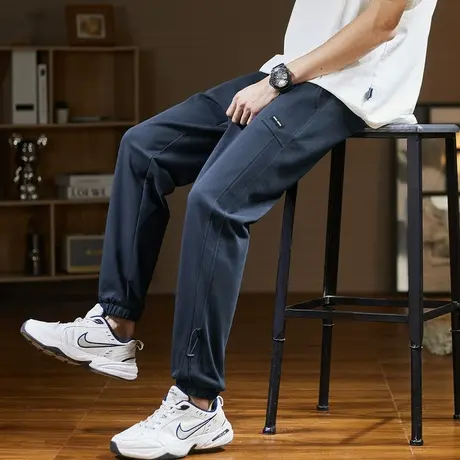 唐狮春秋新款运动裤男士束脚卫裤简约宽松休闲长裤子男潮牌商品大图