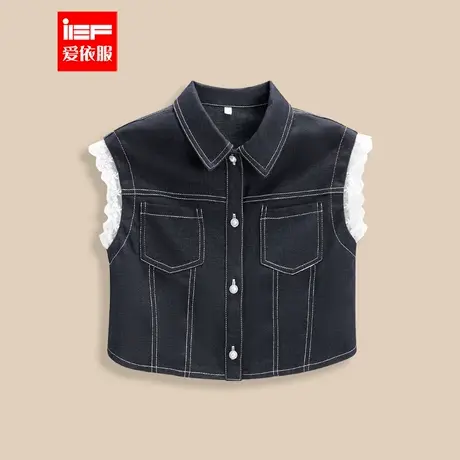 MINIIEF【爱依服童装】2025夏季新款韩系风时尚洋气女童百搭马甲商品大图