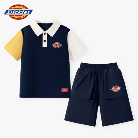 Dickies童装男童套装夏季儿童短袖polo衫两件套男孩夏装速干衣薄A商品大图