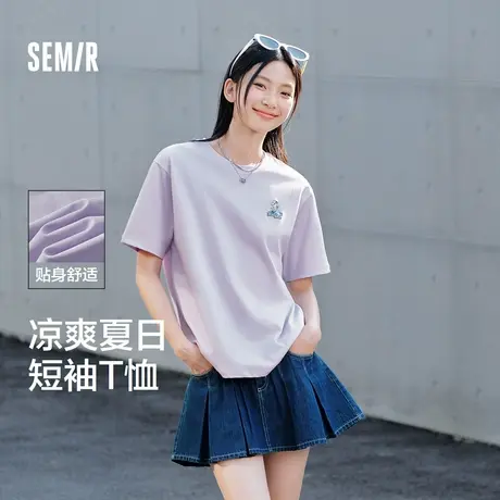 凉感T|森马迪士尼米奇家族合作系列短袖T恤女2025夏新款速干上衣图片