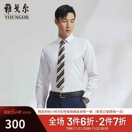 【TNDP免烫】D系雅戈尔衬衫春季新款商务纯棉100支装衬长袖衬衫图片