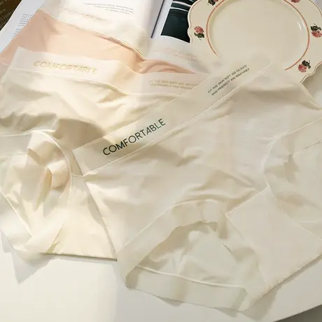 面膜无痕超薄冰丝内裤女透气少女速干打底短裤抗菌裆女士三角裤夏商品大图