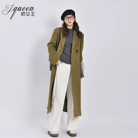 毛呢西装大衣女秋冬季新款气质高级感加厚中长款廓形西服呢子外套商品大图