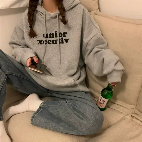 卫衣女秋冬季加绒2024年新款初早秋设计感上衣外套chic港风潮ins图片