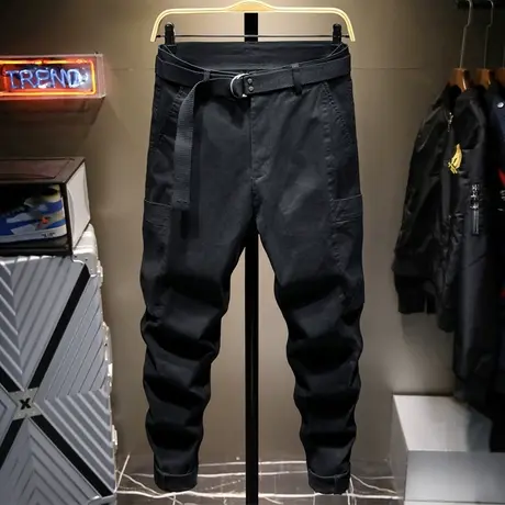 夏季款百搭运动工装裤男生宽松直筒潮牌男士休闲长裤子男韩版潮流商品大图