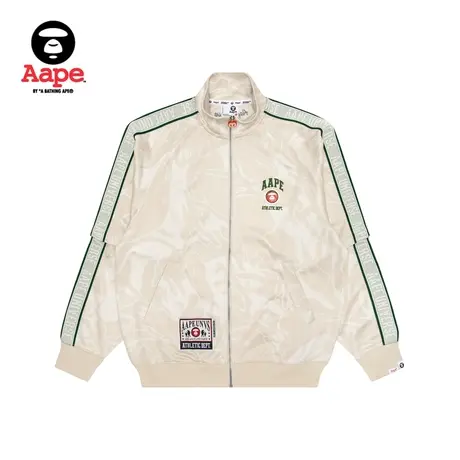 Aape男装春夏猿人徽章迷彩可拆卸短袖多穿拉链卫衣外套B302XXM图片