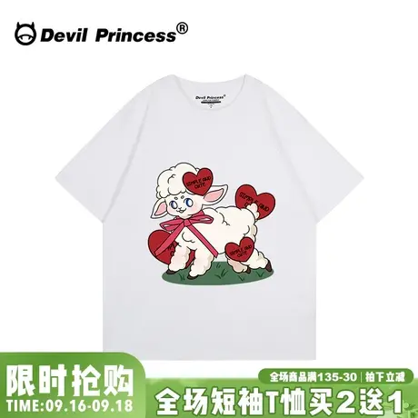 ulzzang小众卡通学院风奶呼呼短袖女t恤chic百搭宽松韩版正肩上衣商品大图