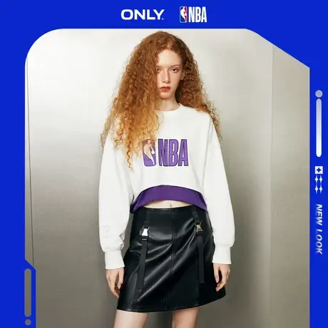 ONLY2023冬季新款NBA联名款圆领套头短款卫衣女|12319S038商品大图