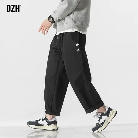 男士黑色裤子休闲百搭男裤2023新款直筒休闲裤男春夏款工装裤潮牌商品大图