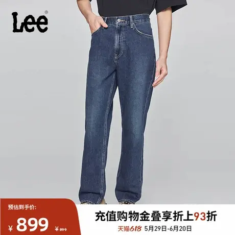 Lee商场同款25春夏新品753舒适中腰直筒深蓝色男牛仔裤潮流A02983图片
