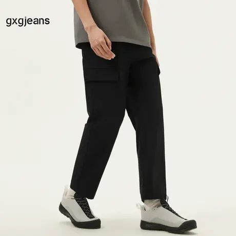 gxg.jeans男装 黑色工装大口袋时尚休闲长裤工装长裤 25夏季新款图片