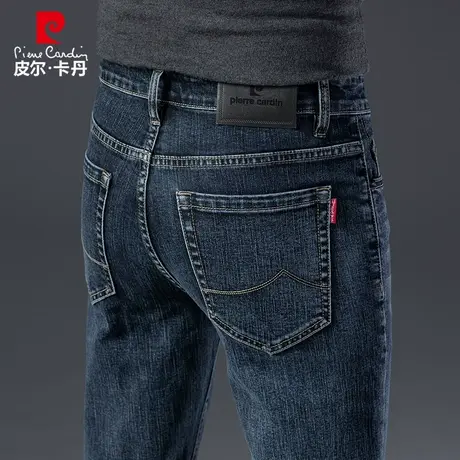 皮尔卡丹2025年新款春夏牛仔裤男士宽松直筒修身小脚潮流百搭长裤图片