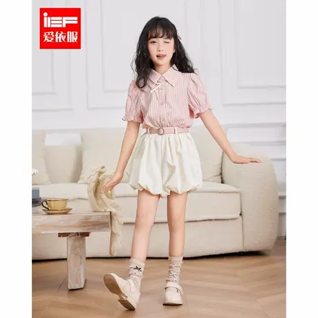 MINIIEF【爱依服童装】2025夏季新款法式洋气可爱女童上下套裤图片