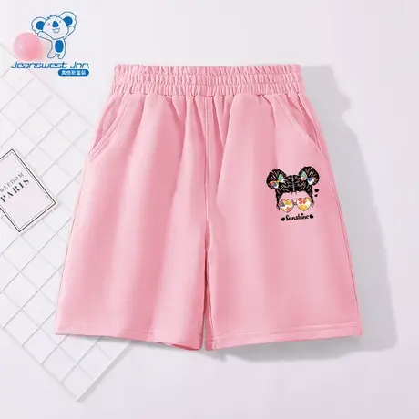 JU真维斯男女同款 2025秋季新款头发墨镜印花时尚百搭休闲款短裤商品大图