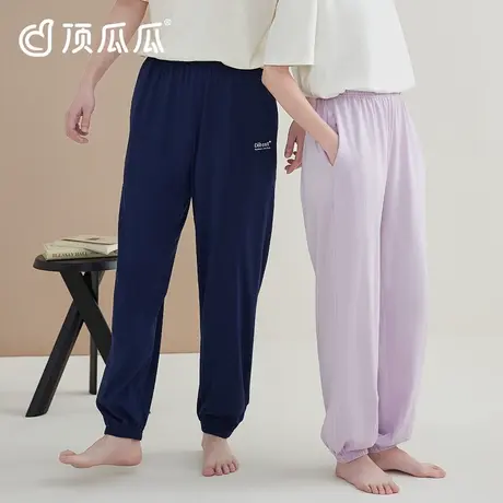 顶瓜瓜情侣男士纯棉睡裤春秋休闲运动长裤可外穿宽松家居服商品大图