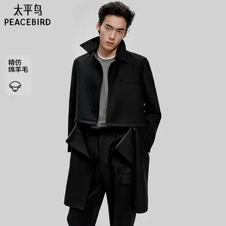 【PETER DO联名】太平鸟男装 休闲风衣解构拼接男士风衣B1BEF3C13商品大图