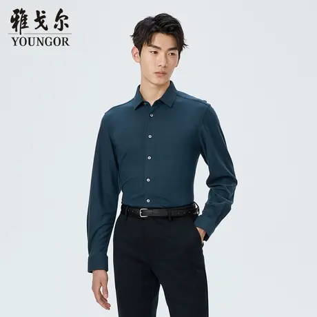 雅戈尔奥莱 商场同款男士长袖衬衫秋季新款官方商务休闲衬衫商品大图