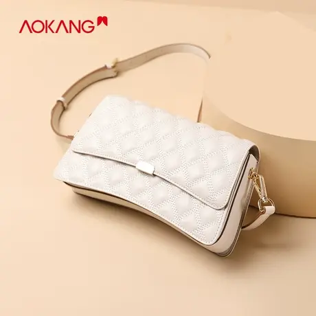 奥康女包新款休闲时尚真皮牛皮斜挎链条包百搭小香风链条单肩包商品大图