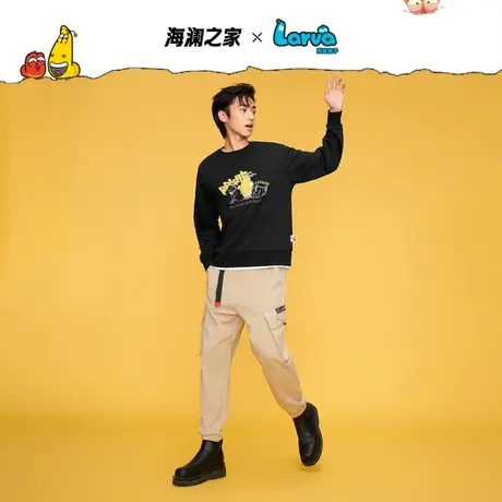 HLA/海澜之家【爆笑虫子联名】卫衣2023秋情侣男女长袖T恤男图片