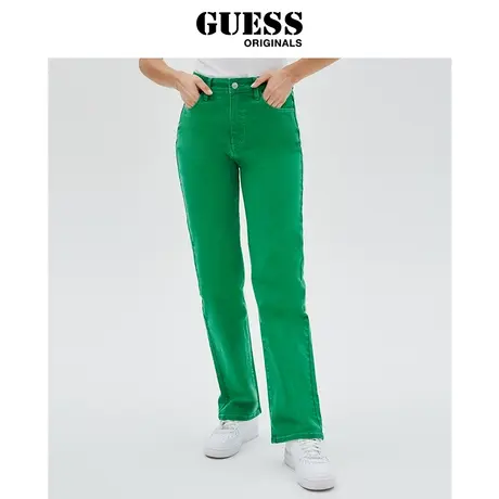 GUESS女士亮色宽松通勤牛仔裤-W2GA04D4JQ2商品大图