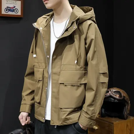 冲锋衣男外套春秋潮牌男装工装大码男款上衣男士夹克春季2024新款图片