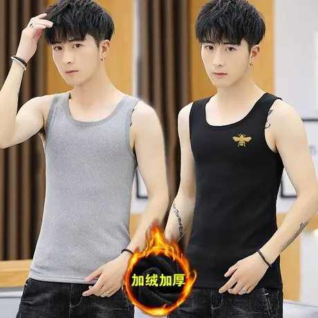 16初中小学生12大童保暖背心14岁青少年男孩15无袖加绒加厚打底衫商品大图