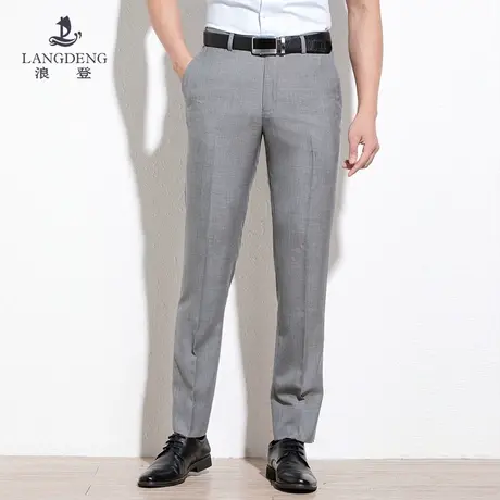 浪登男士商务正装直筒西裤2023夏季职业工装中青年百搭休闲长裤商品大图