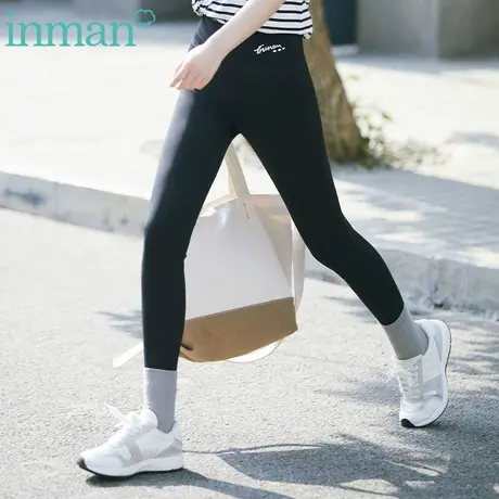 茵曼旗舰店显瘦打底长裤女2022年夏季新款高腰可外穿修身薄款裤子图片
