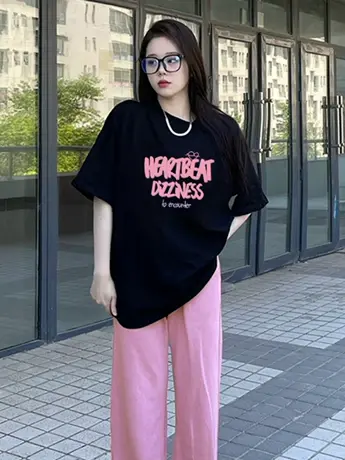 黑色机能风辣妹短袖t恤女夏季2023新款韩版宽松显瘦潮牌甜酷上衣商品大图