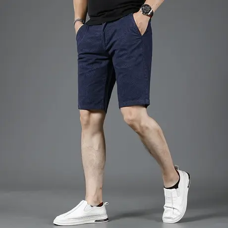 2023夏季新款休闲印花短裤男五分裤修身直筒弹力男生短裤中裤夏天商品大图
