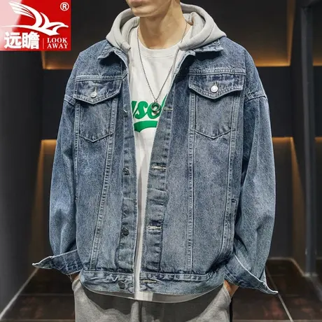 春秋季2022新款男士牛仔外套复古帅气韩版夹克男装上衣服潮流上衣商品大图