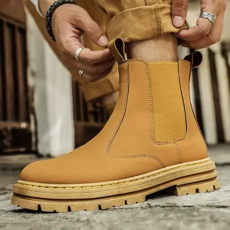 雨鞋男款时尚钓鱼水鞋厨房工作鞋防滑厨师劳保雨靴户外防水鞋男士商品大图