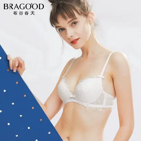 BRAGOOD轻薄款日系甜美蕾丝少女纯棉杯里小胸文胸内衣商品大图