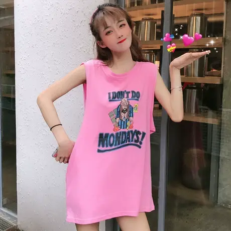 吊带运动背心无袖t恤女夏季薄款设计感小众外穿ins篮球服宽松上衣图片