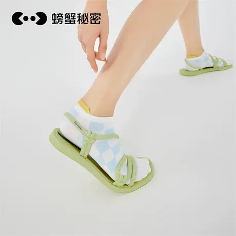 【2件9折3件8折】螃蟹秘密女士不掉跟短袜船袜浅口隐形提耳袜子图片
