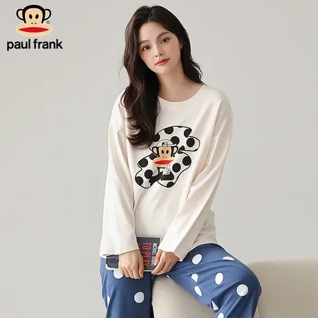 大嘴猴paul frank纯棉女士家居服套装休闲秋冬款全棉女居家服睡衣商品大图